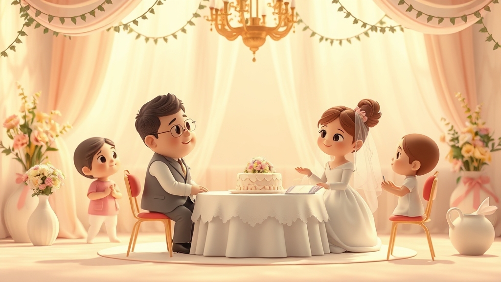 Ilustrație editorială 3D despre ce să verifici în contractul cu restaurantul pentru nuntă: pași simpli